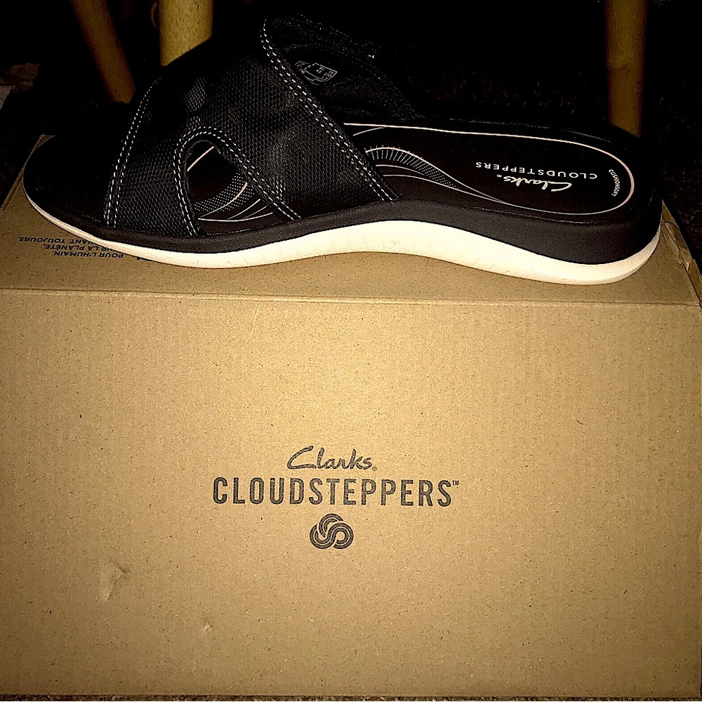 Clarks- Size 9 Color- Black/white/camouflage